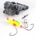 Mixed Color Popular Sea Fishing Float Rig with Nylon Line, Anti-Slip Barbed Hook, Golden Pompano Hook