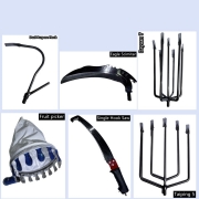 Stainless Steel Multi-functional Accessories, Carbon Landing Net Handle Accessories, Compatible with 12MM and 8MM Nuts.