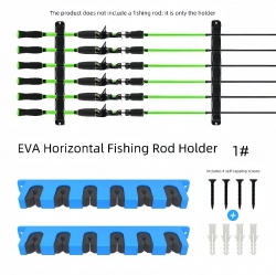 New Fishing Rod Display Stand, Reinforced and Thickened Wall-Mounted Fishing Rod Holder