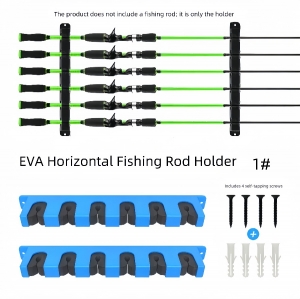 New Fishing Rod Display Stand, Reinforced and Thickened Wall-Mounted Fishing Rod Holder