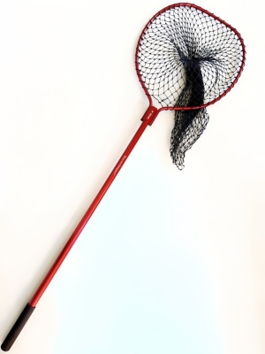 Skyvista Aluminum Alloy Fishing Landing Net, 100cm Single-Section Pole, Extra Deep & Thick Nylon Net for Freshwater and Saltwater Fishing